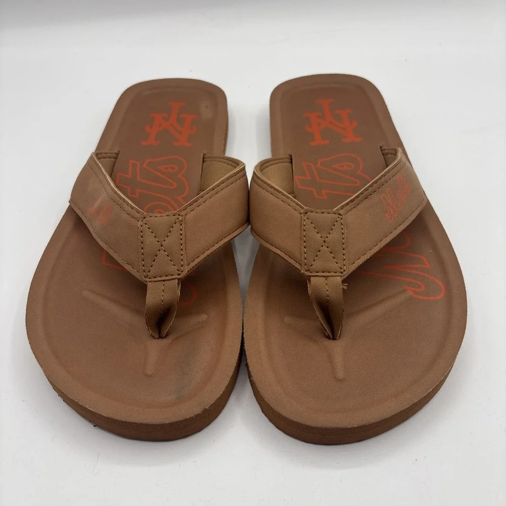 FOCO MLB New York Mets Slide on Sandals Flip Flops Men's Size M